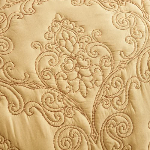 Miniatura 6 de CHIXIN Juego de colcha tamaño Queen – Funda de cama ligera – Hermosas costuras – Colcha reversible de 5 piezas – Patrón de cachemira de damasco