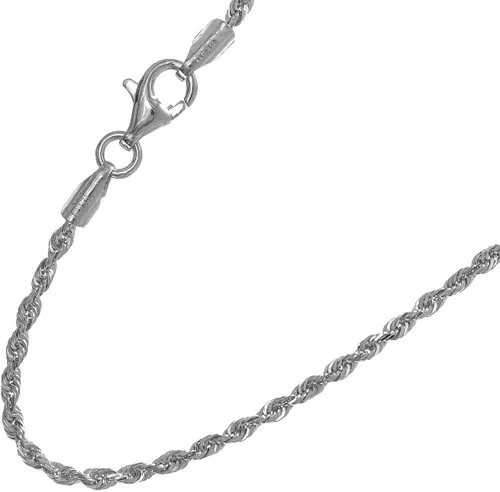 Miniatura 4 de JewelStop Collar de cadena de oro macizo de 10 quilates, amarillo o blanco, 0.059 in, corte diamante, 16, 18, 20, 24, 30 pulgadas