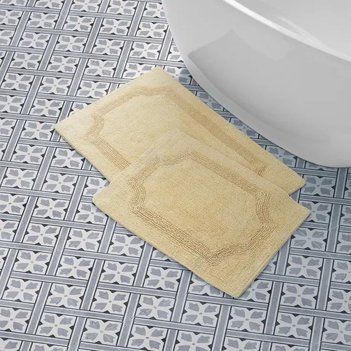Miniatura 21 de Laura Ashley - Tapete de baño reversible de algodón, decoración de baño de alta calidad, lavable a máquina, altamente absorbente, 17 x 24 pulgadas