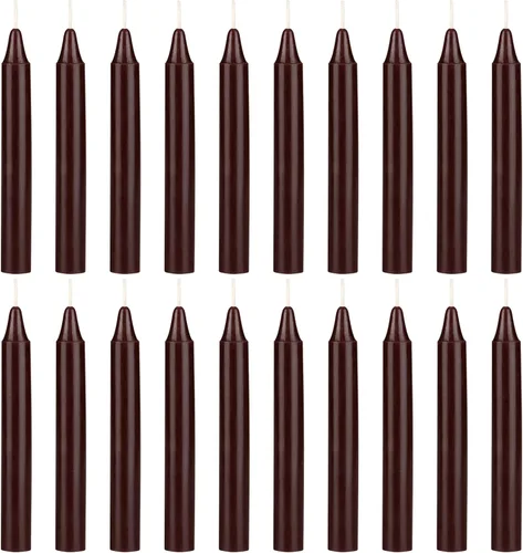 Miniatura 34 de MEGA CANDLES 20 piezas de velas cónicas mini sin perfume amarillas exquisitas, 10 cm de alto x 1 cm de diámetro, Campanas Mágicas, Encantamiento