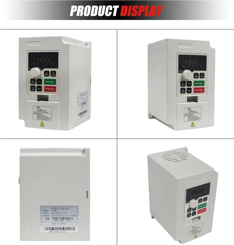 Miniatura 2 de Inversor VFD de 2.2KW 220V 11A 3HP Unidad de frecuencia variable 2200W husillo Control del motor Convertidor VSD 0-1000Hz con cable de extensión