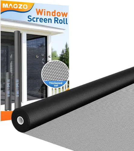 Miniatura 15 de MAGZO - Reemplazo de pantalla de ventana, 36" de ancho x 90" de largo, pantalla resistente para ventanas y puerta ajustable, pantalla enrollable