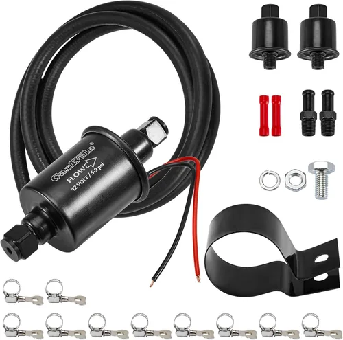 Miniatura 10 de CarBole Bomba de combustible en línea de baja presión de 12V 2-3.5 PSI, bomba eléctrica universal de gasolina y diésel para carburadores, reemplazo