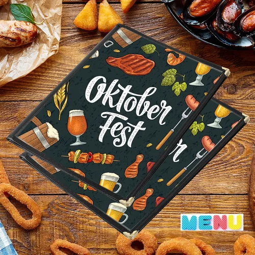 Miniatura 6 de 2 piezas de fundas de menú de 8.5 x 11 pulgadas, soporte para menú de restaurante, 4 páginas, 8 vistas, funda transparente de menú, se adapta a
