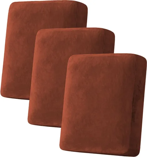 Miniatura 81 de H.VERSAILTEX - Funda de terciopelo elástica y afelpada para protección de cojines de sofá biplaza, silla o sofá, 2 piezas, tamaño grande, color gris