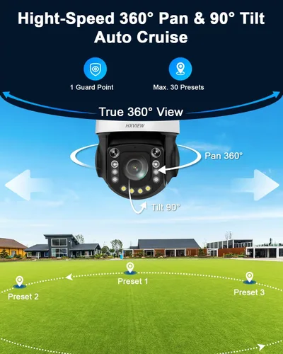 Miniatura 3 de Cámara de seguridad PTZ 4K para exteriores con zoom óptico de 50X, panorámica de 360° de alta velocidad e inclinación de 90°, cámara WiFi de 8MP