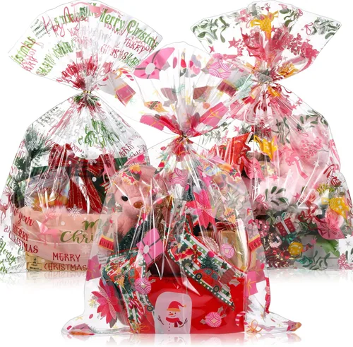Miniatura 10 de Cholemy 30 bolsas grandes de regalo de celofán de Pascua a granel de 19.7 x 27.6 pulgadas, huevos de conejito de Pascua, pollitos, bolsas