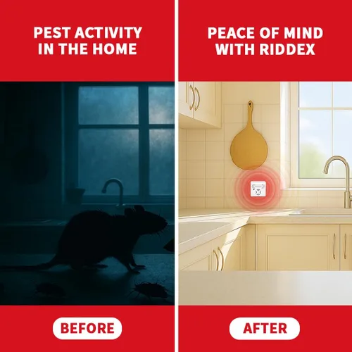 Miniatura 5 de Riddex Sonic Plus - Repelente ultrasónico de plagas, se conecta con salidas adicionales para uso en interiores, repelente de insectos, repelente