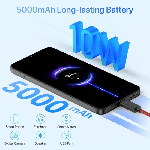 Miniatura 4 de UMIDIGI Teléfono inteligente G5 Android 13, 5000mAh 8+128GB/TF 1TB Expand, Pantalla ultra delgada de 6.6 pulgadas, Cámara AI de 50MP, huella
