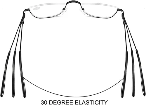 Miniatura 6 de Lentes de lectura de medio marco, lectores de luna de medio metal para mujeres y hombres, 4 pares 1.25
