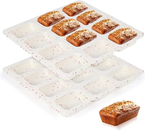 Miniatura 9 de CAKETIME - Mini molde para pan, mini moldes de silicona para pan, 12 tazas para hornear mini pan, brownie, pan de maíz, tarta de queso, jabón