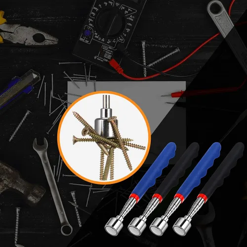 Miniatura 6 de Herramienta de recogida magnética telescópica de 20 libras, herramienta de extensión magnética telescópica de 30 pulgadas para hombres, adecuada