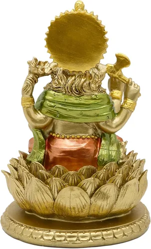 Miniatura 8 de alikiki Estatua hindú del Señor de Dios Ganesha - Estatua de Dios de la India Ganesh Escultura de ídolo de Ganpati Templo Mandir Indio Artículos