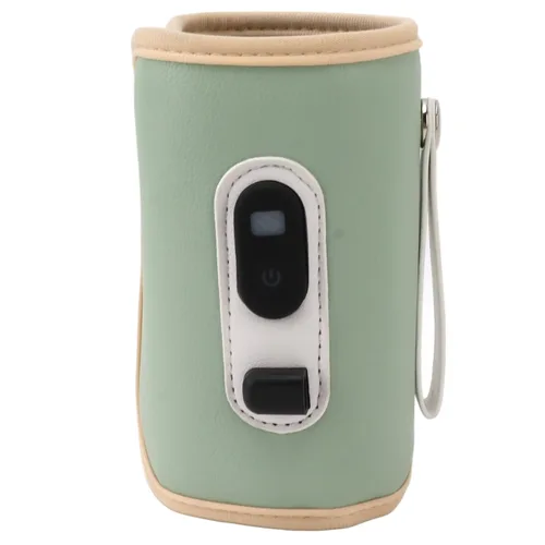 Miniatura 5 de Calentador de biberones USB, portátil, 5 velocidades, ajustable, para leche materna (verde)