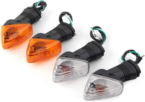 Miniatura 3 de FSFY - 1 par de luces indicadoras de señal de giro trasera de motocicleta, lente blanca para Kawasaki Ninja ZX-6R ZX-6RR 600 636 Z750S KLE 500/650