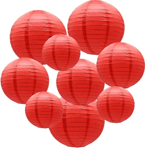Miniatura 11 de Lámparas de papel para decoración de fiesta, lámparas colgantes redondas rosa, púrpura y azul para fiesta temática de sirena, cumpleaños de niñas