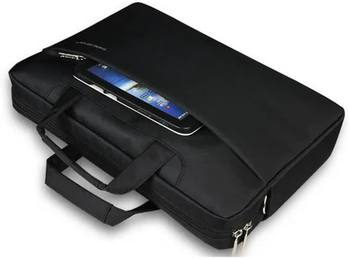 Miniatura 2 de Bolsa para laptop de 18.4 pulgadas de nylon impermeable con amortiguación, apta para laptops de juego de hasta 18 pulgadas, portátiles, computadoras