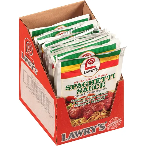 Lawry's Mezcla de especias y condimentos de salsa de espagueti extra rica y gruesa, 1.42 onzas (paquete de 12)