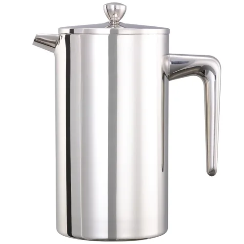 Miniatura 9 de Service Ideas PDWSA350BS Prensa de café de doble pared, acero inoxidable, cepillado, 12 oz. PDWSA350BS in Brushed