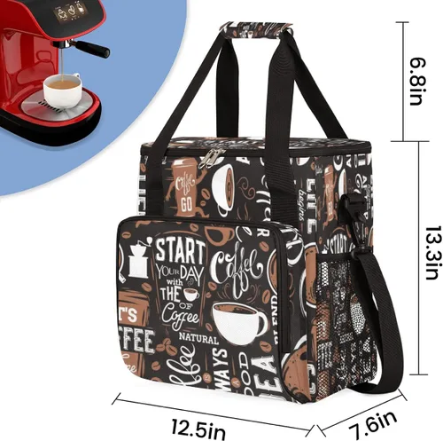 Miniatura 2 de cfpolar Bolsa de almacenamiento para cafetera, impermeable, bolsa organizadora de viaje, compatible con K-Mini o K-Mini Plus, y adecuada para otros