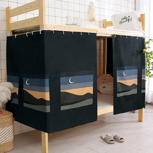 MioCloth Cortina a prueba de luz para dormitorio, litera, decorativa, cubierta de privacidad, toldo para decoración de fondo de fotos, cortina opaca