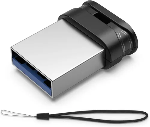 Miniatura 10 de RAOYI Paquete de 5 unidades de 16GB USB 3.0, unidad flash USB mini ultra delgada con cordón - Negro