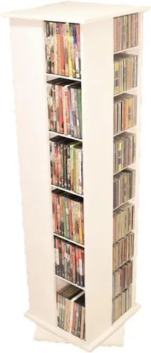 Miniatura 7 de Venture Horizon - torre giratoria para CDs, DVDs, Blu-ray, Disney, VHS, negra, 600 lugares, Madera, Negro