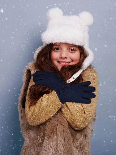 Miniatura 7 de SATINIOR 3 pares de guantes de invierno de forro polar para niños, guantes de dedos completos cálidos para niños y niñas, suministros de actividades