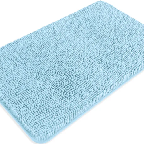 Miniatura 441 de Alfombra de baño pequeña de 12 x 18 pulgadas, lavable y absorbente, antideslizante, alfombra de baño de felpilla gruesa y suave para baño, ducha