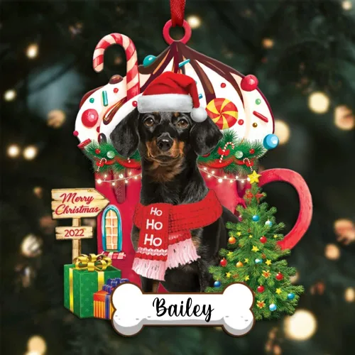 Miniatura 109 de Amantes de los perros de Navidad – Navidad de perros disponibles para muchos perros Shi Tzu – Adorno con forma personalizada, adorno de Navidad