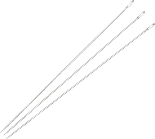 Miniatura 14 de uxcell 25 agujas de abalorios finas, finas, largas, rectas, para bordar, de acero inoxidable, 2.83 pulgadas