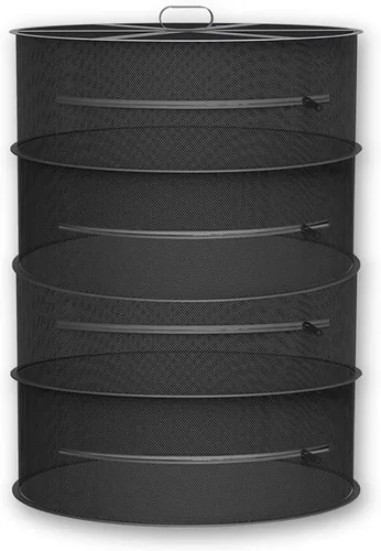 Miniatura 8 de AC Infinity Rejilla de secado de hierbas, red de malla colgante de 2 capas para plantas, semillas y brotes, 18 pulgadas de diámetro para carpas