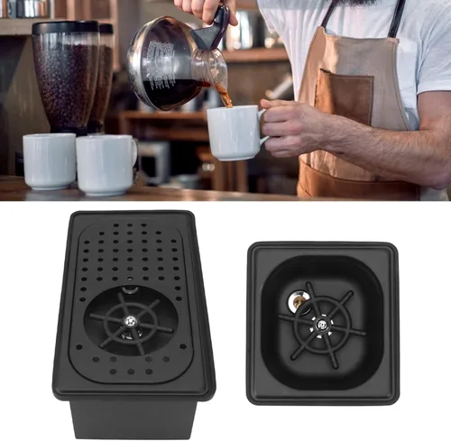 Miniatura 5 de Jarra Enjuagadora con manguera Barra de acero inoxidable 304 Arandela de vidrio Negro Taza de enjuague de baño de vidrio Rinserg Herramienta