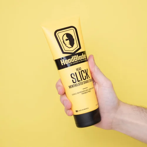 Miniatura 3 de Crema de afeitar HeadBlade HeadSlick 8 oz para un afeitado suave de cabeza para hombres calvos, ayuda con la irritación, enrojecimiento y quemaduras