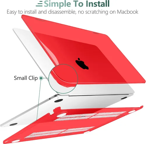Miniatura 3 de TWOLSKOO Funda compatible con M4 MacBook Air de 15 pulgadas versión 2025-2023 M4 A3241 M3 A3114 M2 A2941, carcasa rígida de plástico, protector