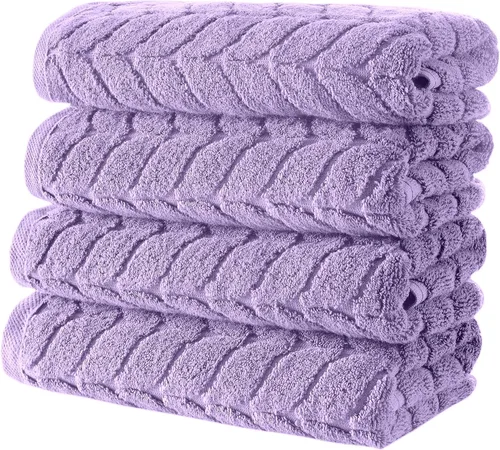 Miniatura 51 de BAGNO MILANO Toallas de baño de algodón turco, toallas de mano, juego de toallas de lujo de felpa suave de la colección jacquard