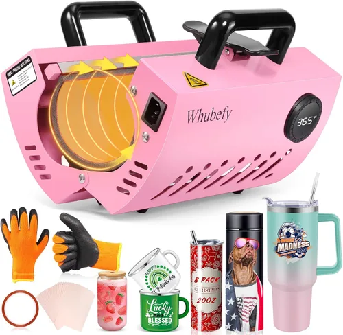 Whubefy Máquina de prensa de calor para vasos de 30 onzas, 20 onzas, sublimación, vaso delgado en blanco, 11-16 onzas, café/cerámica/acero
