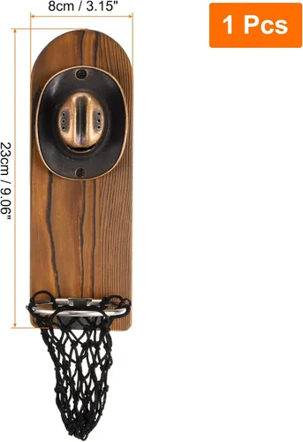 Miniatura 2 de uxcell Abrebotellas de madera montado en la pared, sombrero de vaquero vintage, abridor de tapas de cerveza con imán y tapa coleccionista, regalos