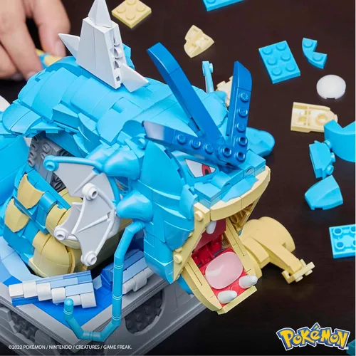 Miniatura 3 de MEGA Pokémon Set de Juguetes de Construcción, Gyarados en Movimiento con 2186 Piezas, Boca y Cola en Movimiento, para Niños o Adultos Coleccionables