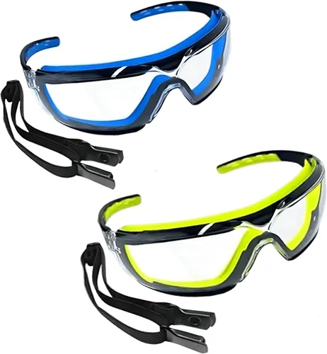 2 lentes de seguridad para hombres y mujeres, con certificación ANSI y CE, ajustables y resistentes a los impactos, lentes transparentes antivaho,