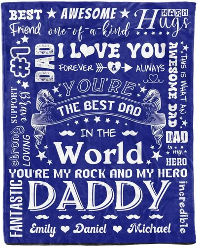 Miniatura 36 de D-Story Mantas personalizadas con imágenes para un papá, para el Día del Padre, mantas con imágenes personalizadas, regalos para el Día del Padre