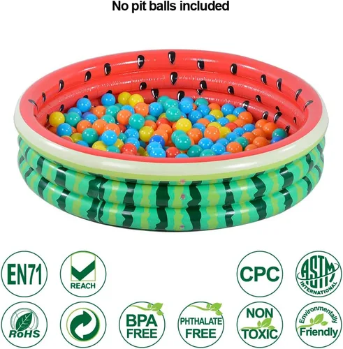 Miniatura 5 de Piscina para niños, hamburguesa de sandía, piscina inflable de helado, piscina de agua en verano, piscina de 45 pulgadas