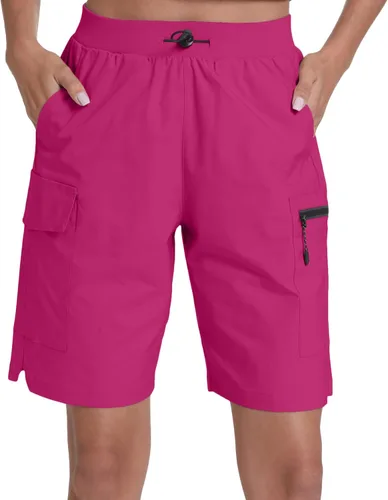 Miniatura 12 de Pantalones cortos de senderismo para mujer, de secado rápido, ligeros, para viajes, atletismo
