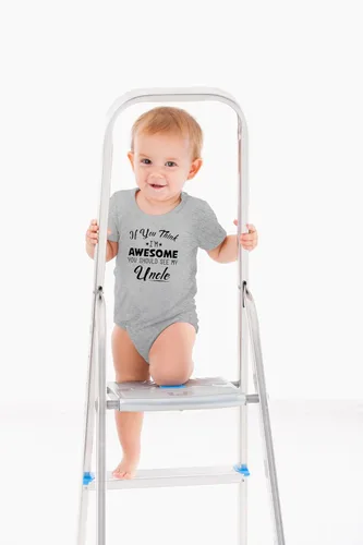 Miniatura 7 de AW Fashions If You Think, I'm Awesome You Should See My Uncle - Body para bebé recién nacido