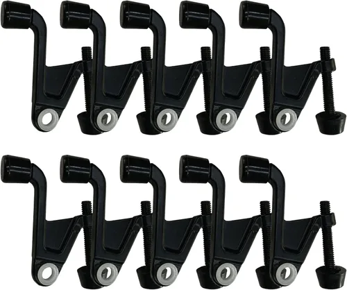 Miniatura 11 de Design House Design House 189118 - Protector de pared con bisagra de núcleo hueco con punta de goma, topes de puerta ajustables color negro mate