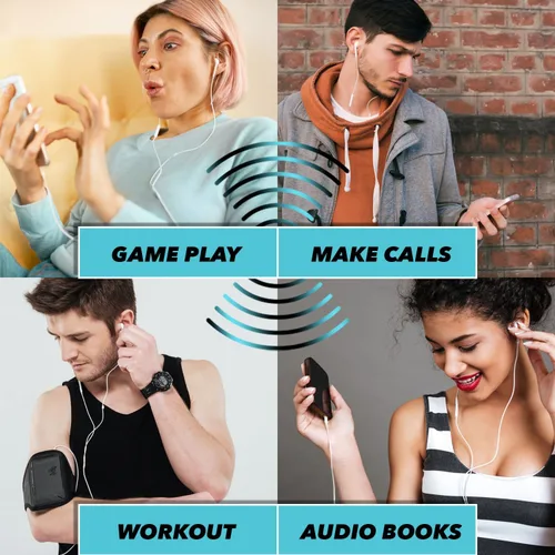 Miniatura 10 de Auriculares con cable con micrófono, auriculares intrauditivos de 0.138 in con control de volumen en línea, auriculares enchufables para portátiles