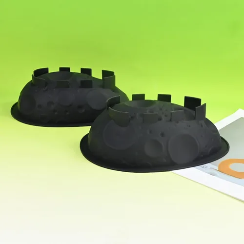 Miniatura 9 de Molde de silicona para postres, juego de 2 moldes para huevos de luna para trufas, tartas de queso, chocolate, mousse, cupcakes, flexible