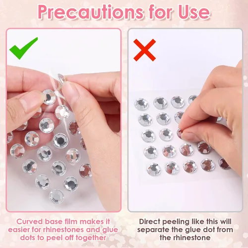 Miniatura 5 de 1982 calcomanías de diamantes de imitación de cristal AB para el cabello, diamantes de imitación autoadhesivos para la cara, joyas para cabello