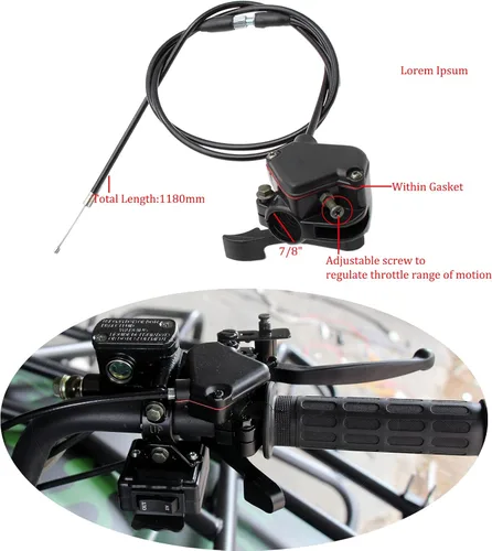 Miniatura 2 de Cable de palanca de freno para acelerador de pulgar para 50cc 70cc 90cc 110cc 125cc 150cc 200cc 250cc 300cc ATV Quad Pit bike TaoTao (Lever + Cable)