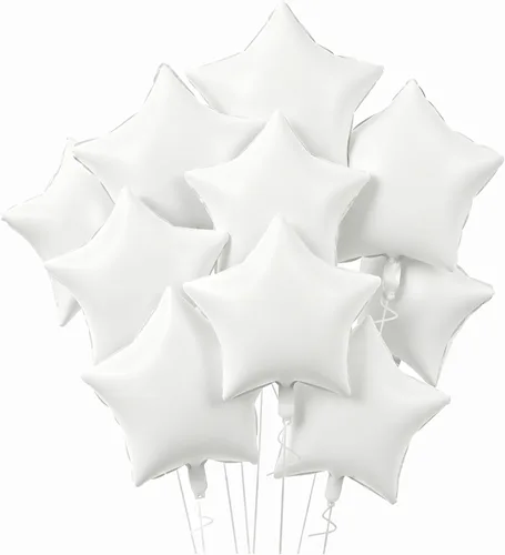 Miniatura 10 de BEISHIDA 30 globos dorados de 18 pulgadas con forma de estrella de Mylar para fiesta de cumpleaños, boda, día de San Valentín, fiesta de compromiso